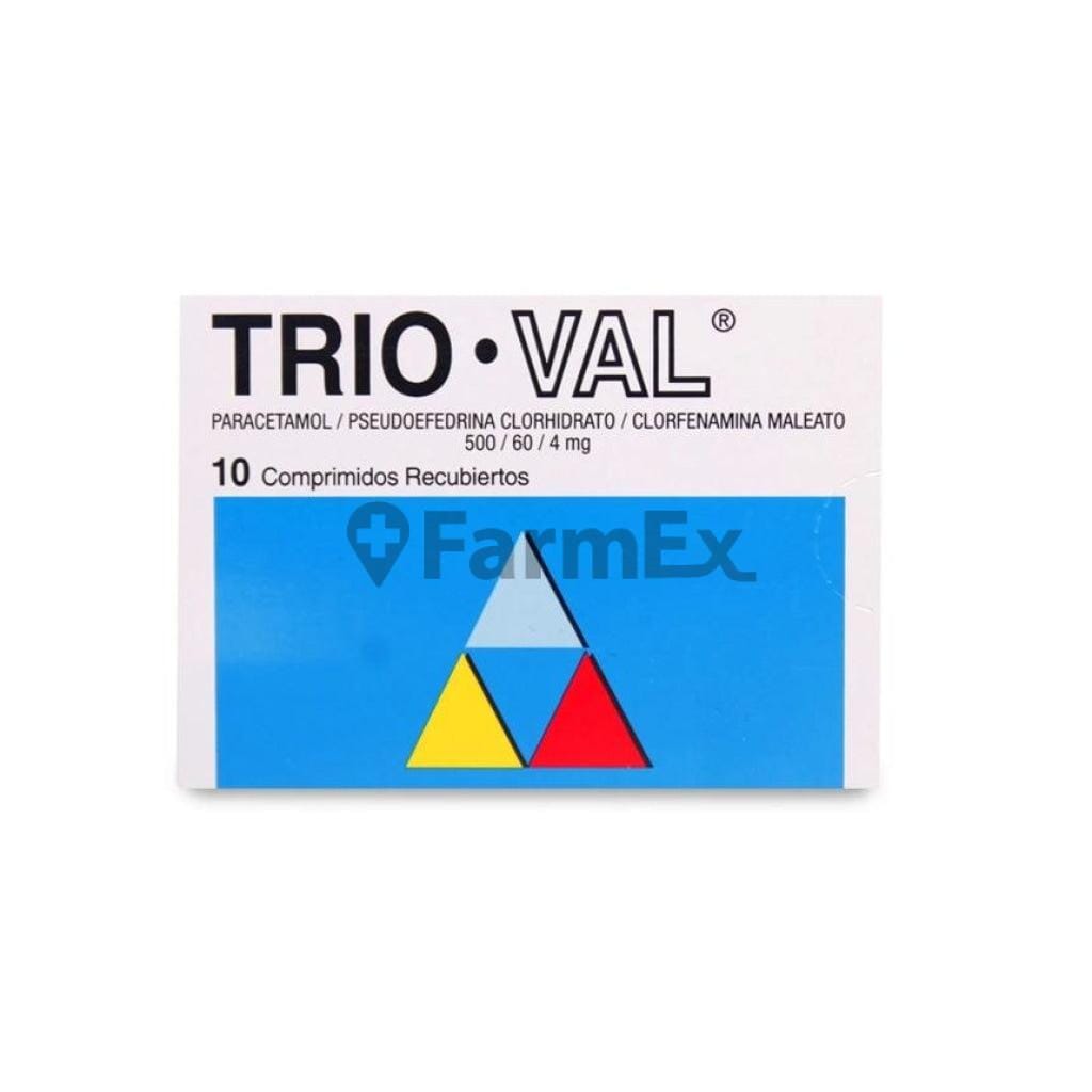 Trioval x 10 comprimidos Farmex-MiaHealth-Persistente